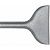 Wide scaling chisel H19x100 with recess / 140x350