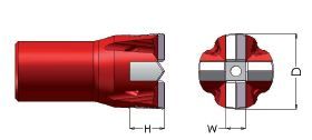 Cross bit R25 - 57mm