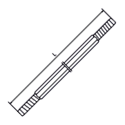 Extension rod - thread R32xR32 / 915